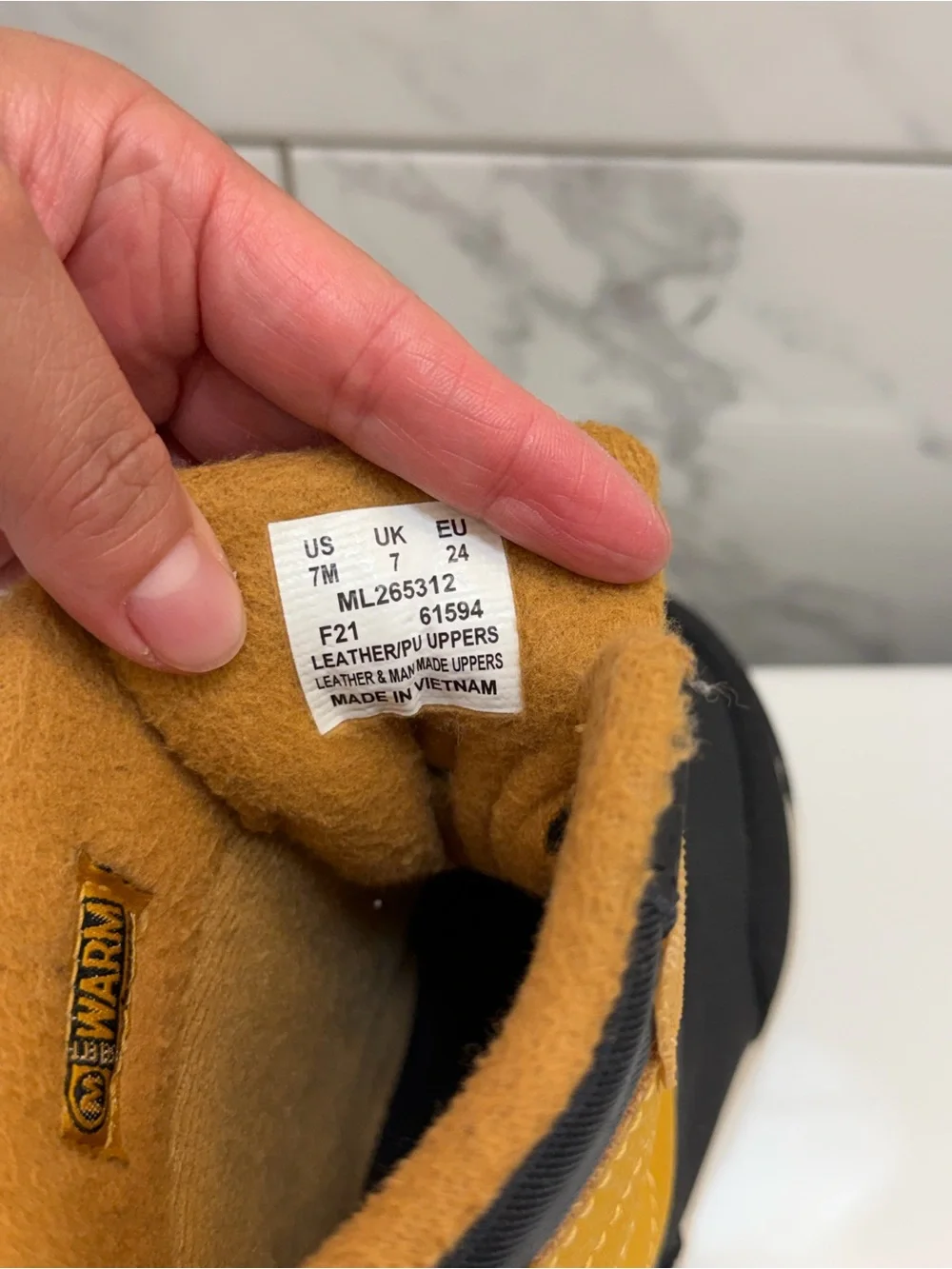 Merrell Kids' Black & Mustard Winter Boots size 7M